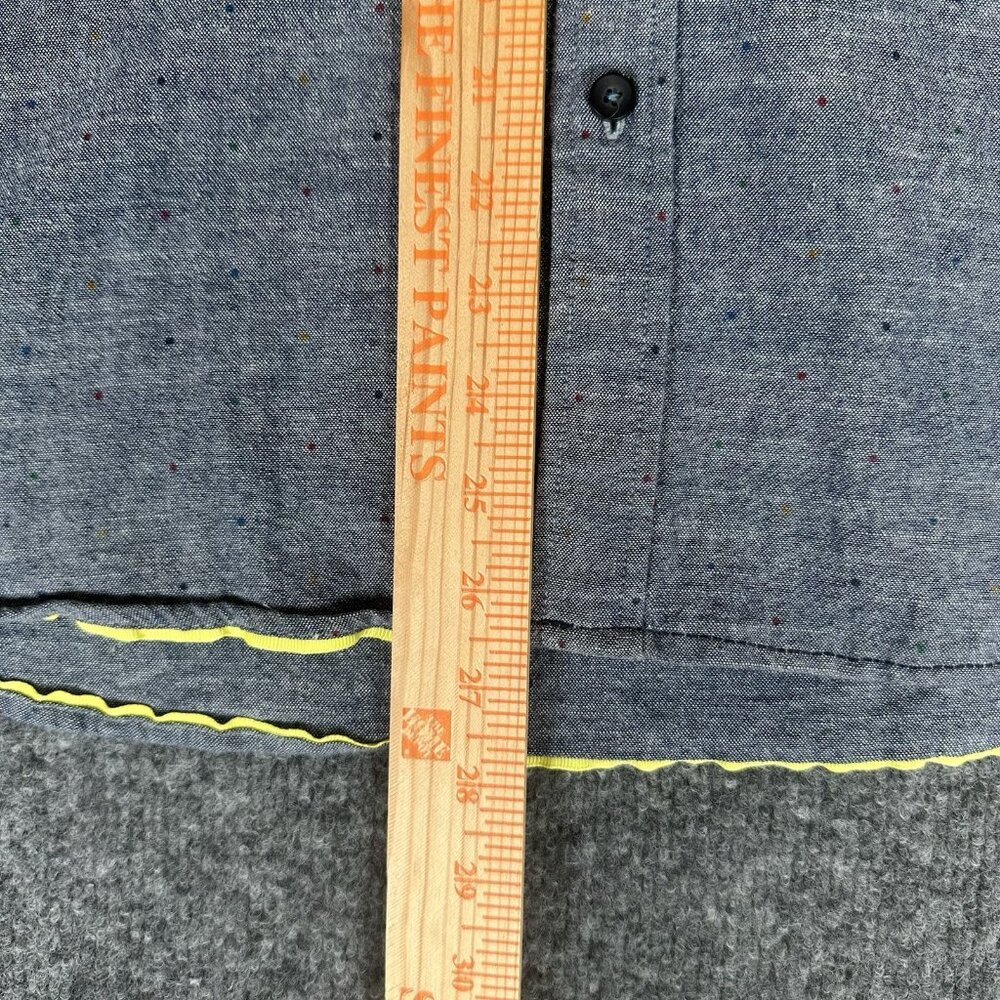 Descendants of Thieves Shirt Mens L Grey Polka Dots Long Sleeve Button Up Adult‎ - Picture 7 of 7